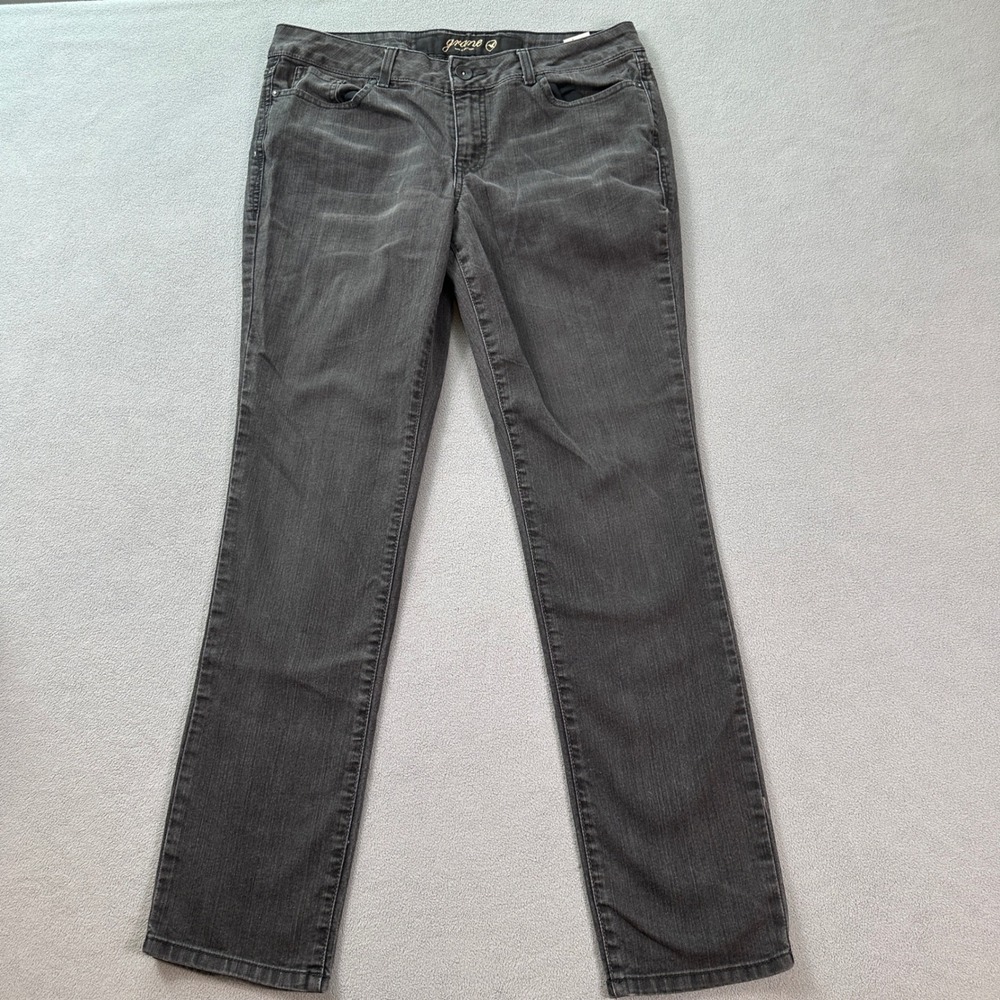 Vintage Grane Jeans Juniors 13 32x30 Dark Gray Rad Skinny Mid Rise Y2K Denim